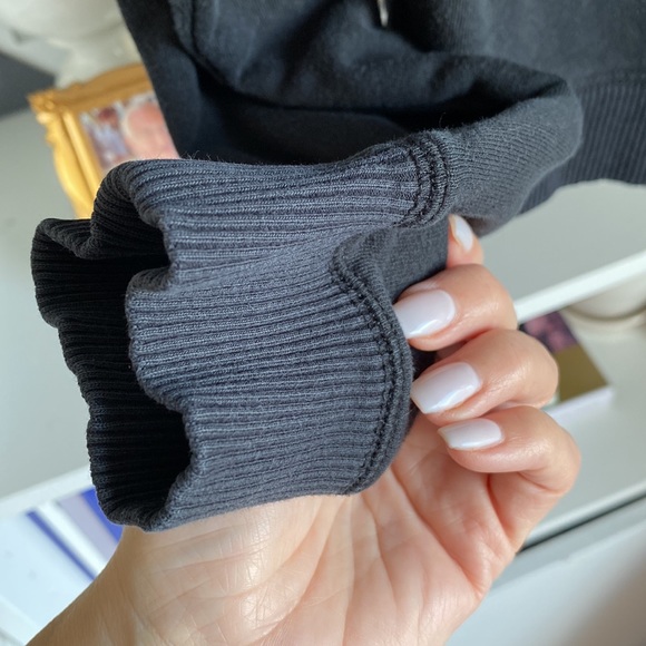 Black Half-Zip Sweatshirt by PINK - Picture 5 of 5